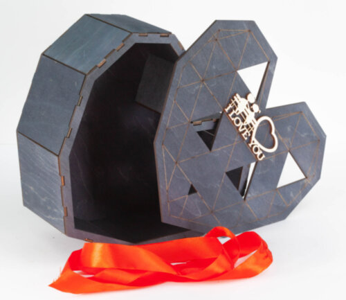 Коробка деревянная *Сердце*