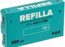 Набор перезаряжаемых батареек Refilla AAA, 450 мАч
