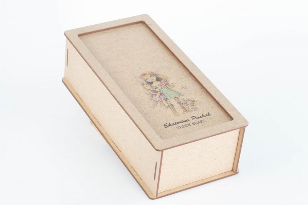 Пенал деревянный сдвижной малый (ДВП)