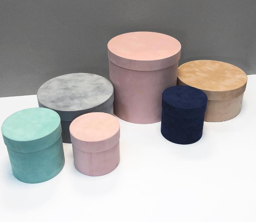 Коробка шляпная круглая из навивного картона