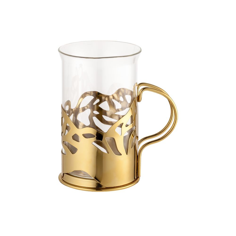 Набор стаканов в подстаканниках Cite, золотистый