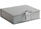 Коробка на лентах Tie Up, серебристая