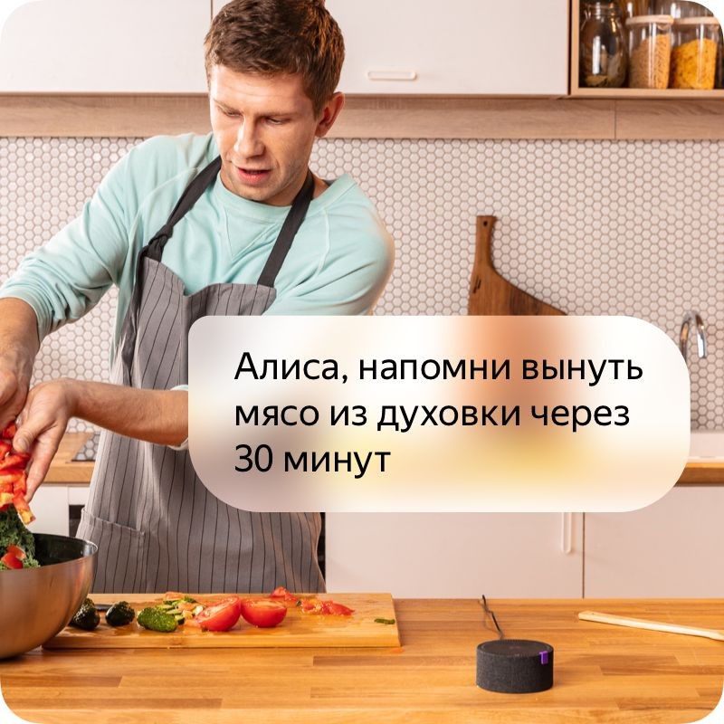 «Яндекс.Станция Мини». Умная колонка с «Алисой», черная