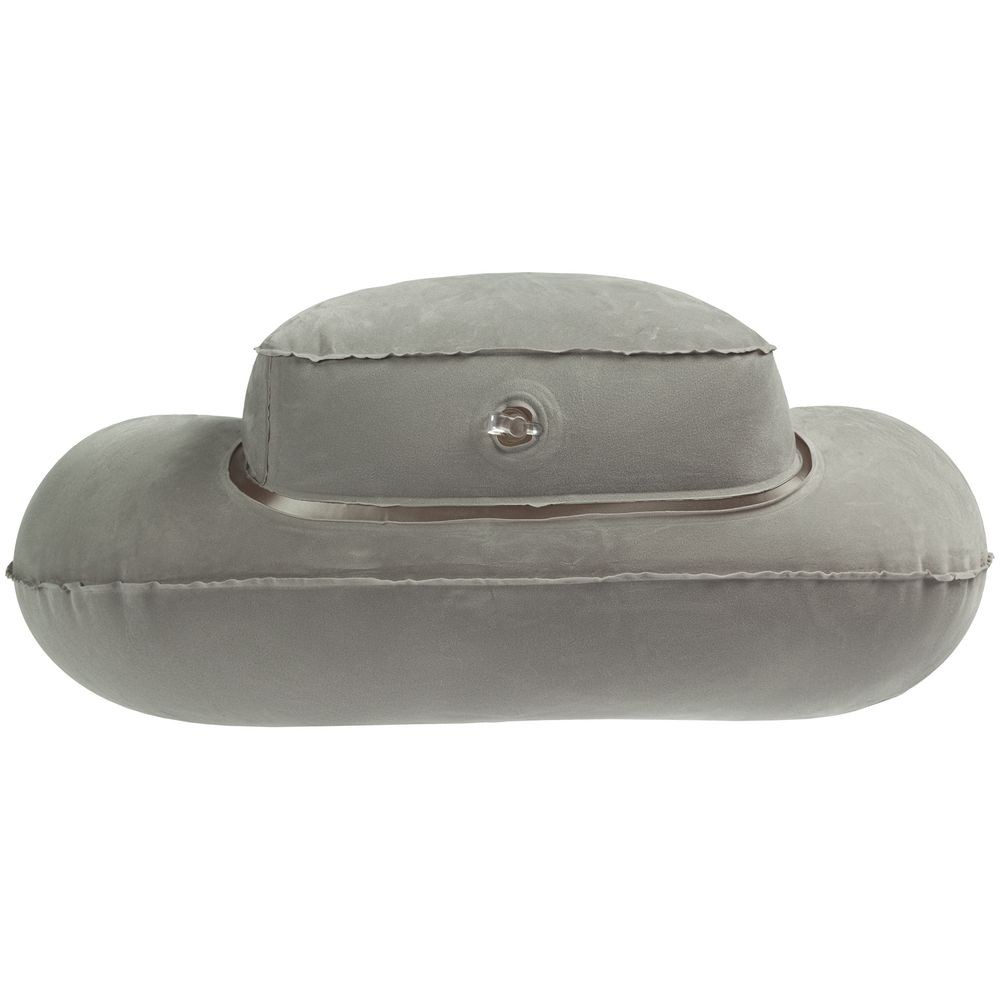 Надувная подушка Global TA с подголовником, серая