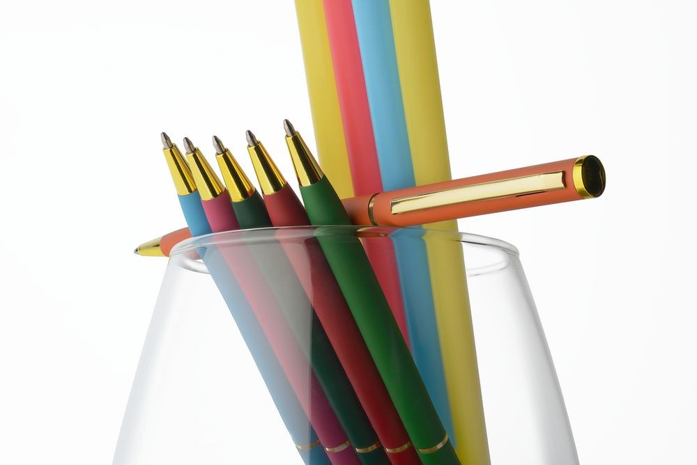 Ручка шариковая Hotel Gold, ver.2, матовая голубая