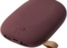 Аккумулятор с беспроводной зарядкой Pebble Wireless 9000 мАч, винный
