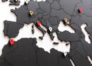 Деревянная карта мира World Map True Puzzle Large, черная