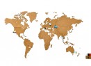 Деревянная карта мира World Map Wall Decoration Large, коричневая