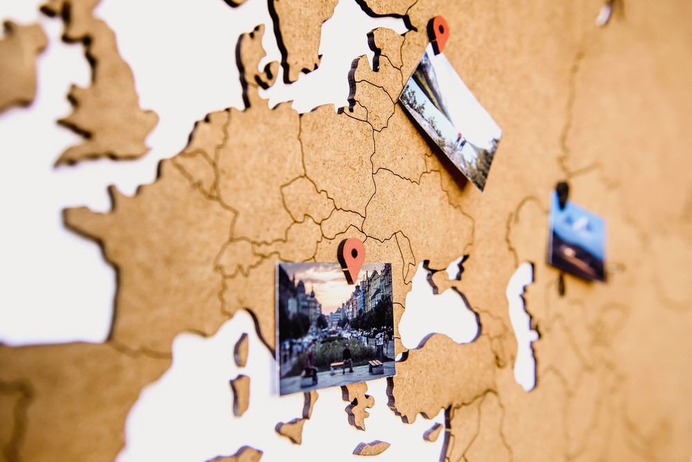 Деревянная карта мира World Map Wall Decoration Large, коричневая