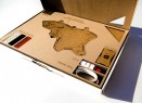 Деревянная карта мира World Map Wall Decoration Large, коричневая