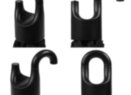 Зонт складной Clevis с ручкой-карабином, черный